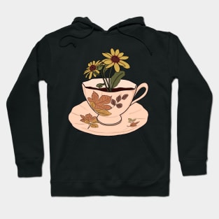 Autumn Cottagecore Black Eyed Susans Tea cup Hoodie